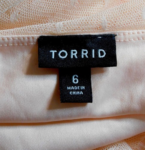 Maxi Abito Torrid 6 Collezione Runway Blush Maglia 6X Foderato Romantico Matrimonio - Foto 8 di 12