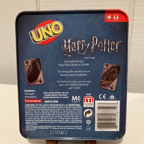 Mattel UNO HARRY POTTER Card Game in TIN Box 2018 COMPLETE - Picture 4 of 6