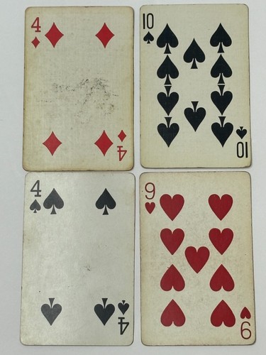 Vintage Lot of 4 Military Army Air Force Planes Single Swap Playing Cards PC86 - Picture 2 of 2