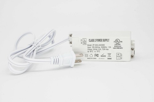 UL Listed 24v 3A 72W LED LIGHT AC POWER ADAPTER FOR STRIP MODULE SHOWCASE - Picture 6 of 9
