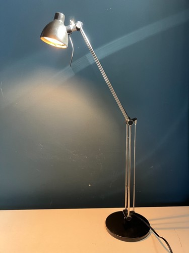 Ikea Antifoni schwarz Chrom Schreibtisch Arbeits Lampe verstellbar Metall Leuchte Architekt #1125 - Bild 4 von 12