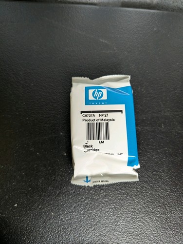 HP 27 C8727AN Black Ink Cartridge Genuine New March 2012 - Picture 3 of 3