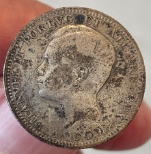 Vintage Cufflinks: Portugal 200 Reis 1909 Silver Coins 