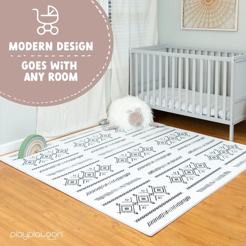 Non-Toxic Extra-Thick 9 Piece Childrens Play Mat - 72 x 72 inch Comfortable Cush - Picture 5 of 6