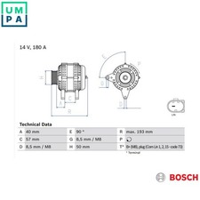 ALTERNATOR 0 986 083 850 FOR SKODA OCTAVIA/III/Combi SUPERB YETI KODIAQ  VW