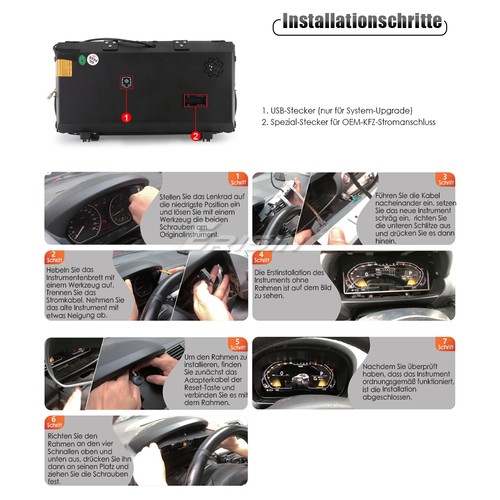 Plug&Play 10" LCD Armaturenbrett Digital Kombiinstrument BMW 1er E81/E82/E87/E88 - Bild 13 von 13