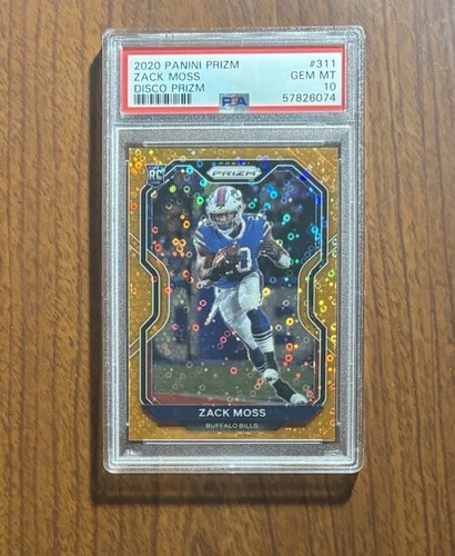 2020 Panini Prizm Football Disco Prizm Zack Moss #311
