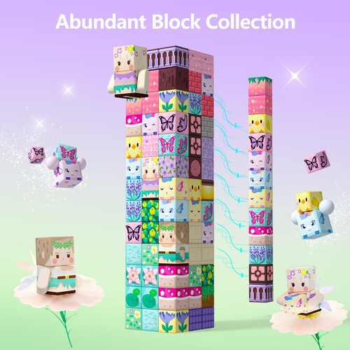 Magnetic Blocks Kid Building Toys for 3+ Years Old Girls, STEM Sensory Gifts ... - Picture 4 of 6