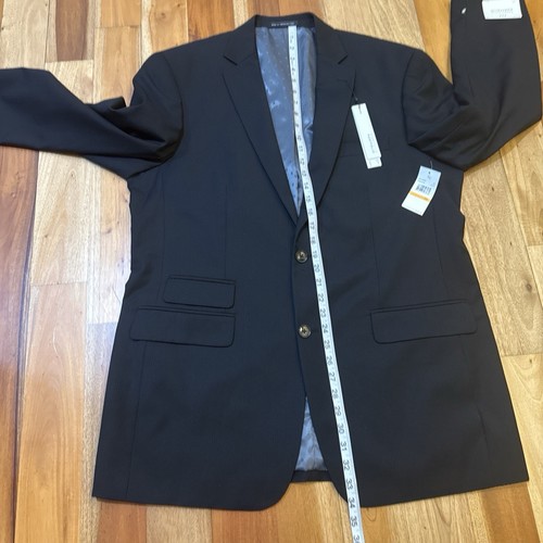 NWT Perry Ellis Portfolio Black Jacket Blazer Coat Mens Sz 44L Innovator $260 - Picture 7 of 12