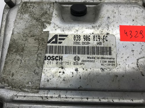 VOLKSWAGEN PASSAT  1.9TDI 96KW DIESEL ENGINE CONTROL MODULE OEM  038906019GS - Picture 3 of 11
