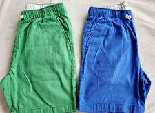 J.Crew Crewcuts Set of 2 Boys Dock Shorts Blue and Green Sz 12
