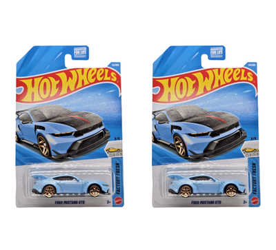 2026 Hot Wheels Ford Mustang GTD #43 Powder Blue - Set of 2 | eBay