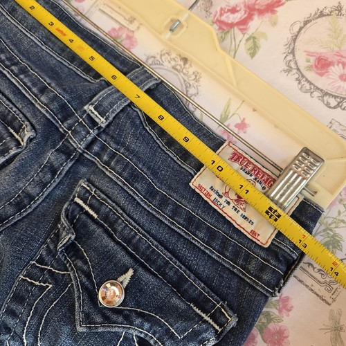 True Religion Womens Becky Low Rise Flare Twisted Seam Bootcut Jeans Size 24 - Picture 8 of 9