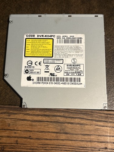 Apple iMac G5 DVD-R CD-RW SuperDrive 4x DVR-K04PC 678-0493 No Faceplate