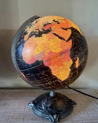 Replogle Starlight Series Illuminated Tabletop Globe, Black Base