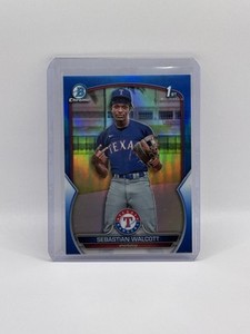 2023 Bowman Chrome Sebastian Walcott Blue Refractor /150 #BCP-189 Rangers