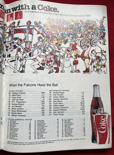1979 49ers 20 Falcons 15 Program Candlestick Bill Walsh Joe Montana Rookie yr. - Picture 16 of 23