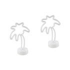 Set of 2 Palm Tree Light Portable Neon Night Signs Festival Lamp Decor