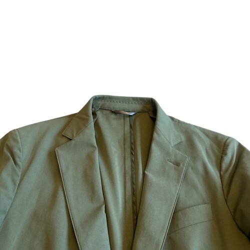 Sene Flex Tech Blazer Jacket Stretch Green Button-Down Custom Size Large Women's - Picture 2 of 13