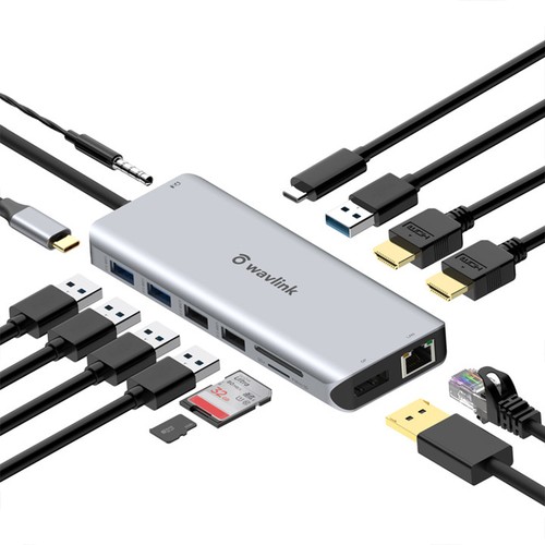 WAVLINK USB-C Triple 4K Dock 89W PD, Triple Display, Gigabit Ethernet, Mac/Win - Picture 2 of 13