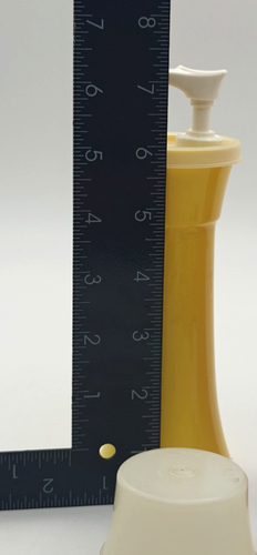 Recipientes de bomba de ketchup y mostaza Tupperware vintage reloj de arena 6" - Imagen 3 de 3