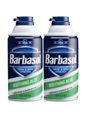 2 Pack Barbasol Thick And Rich Shaving Cream With Soothing Aloe 10Oz Each