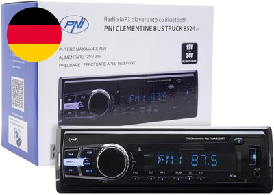 Radio MP3 Player Auto PNI Clementine Bus LKW 8524BT 4X45W, RDS, 12V / 24V 1 DIN 