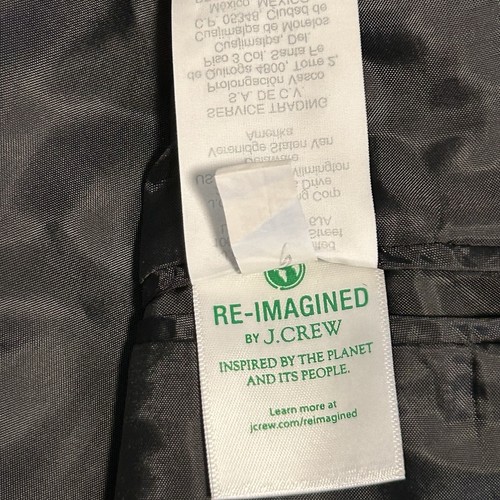 J Crew Mantel Herren 40R Thompson Wollmischung schwarz grau Tweed kariert Mantel gebraucht, in einwandfreiem Zustand - Bild 11 von 13