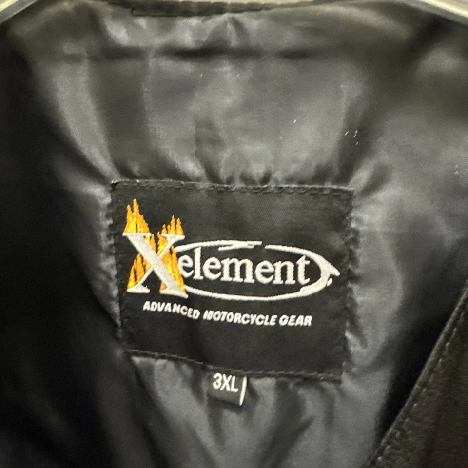 Women’s Leather Biker Vest W/ Purple Rose Embroidery 3XL By Xelement - Image 2 of 4