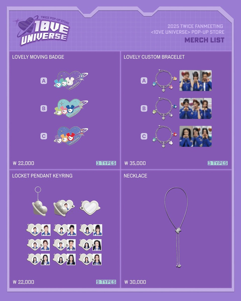 2025 ENTRY CARD TWICE FANMEETING 10VE UNIVERSE POP-UP STORE 10TH
