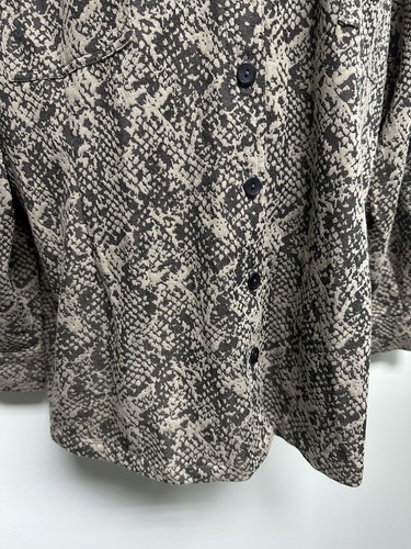 Linea by Louis Dell'Olio Women's Plus 3X Animal  Snake Print Jacquard Blouse - Picture 5 of 9