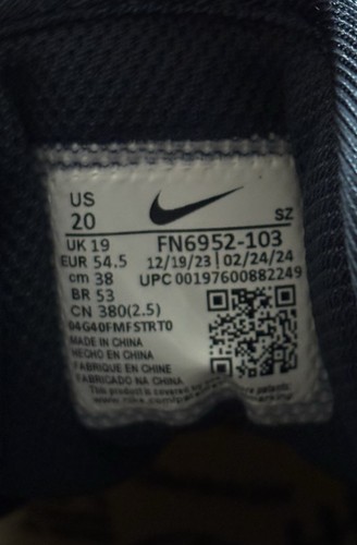 Rare Size 20 - Nike Air Max 1 Coconut Milk Burgundy Crush π₯ π₯ π₯ - Picture 8 of 8
