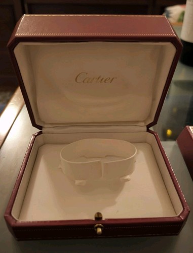 Scatola Originali Box Cartier Legno Pelle Luxury Linea Rosso Oro + Scatola Libro - Imagen 2 de 5