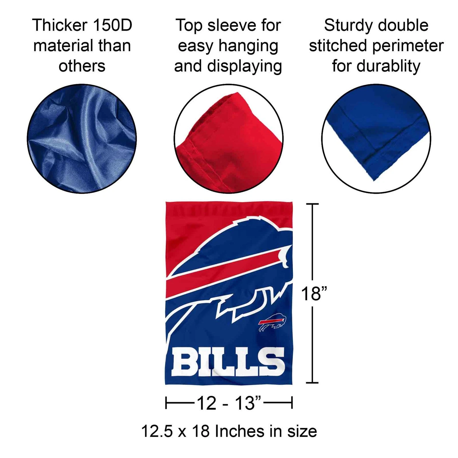 Buffalo Bills Large Logo  Garden Yard Banner Flag