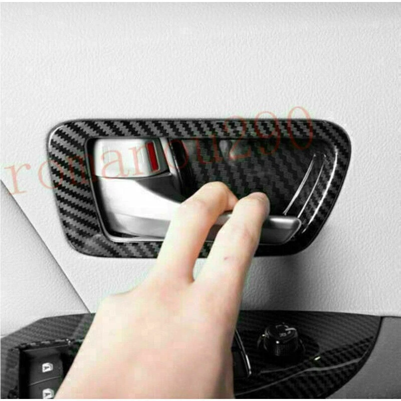 For Toyota Sienna 2015-2020 Inner Door Handle Bowl Cover Trim Carbon Fiber Style - Image 3 of 4