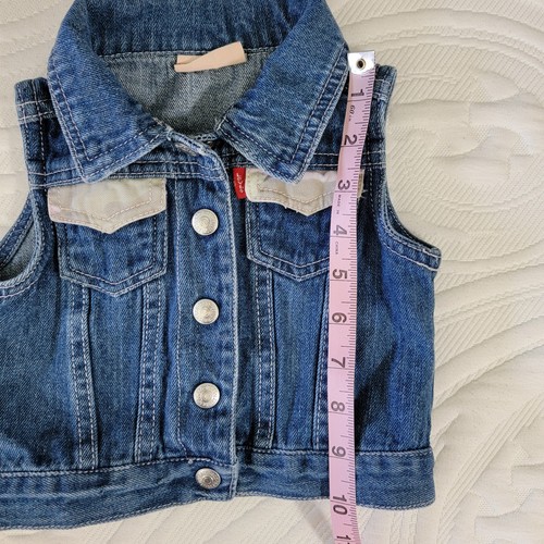 Levis Levi's Harley Davidson Roses Baby Denim Vest Girls 12 Month - Picture 8 of 8