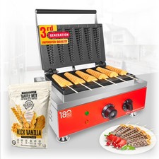 FY-503 Waffle Stick Maker | 6 Tree-Shaped Waffles on a Stick | Stick Waffle Iron