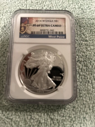 2014 W Proof American Silver Eagle Dollar Coin NGC Pf69 Ultra Cameo 🇺🇸