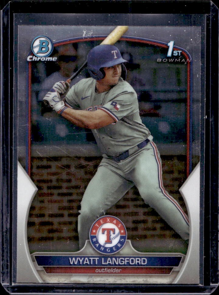 2023 Bowman Draft Wyatt Langford Chrome 1st #BDC-106 Rangers