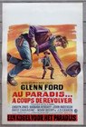 BELGIAN ORIGINAL MOVIE POSTER - AU PARADIS A COUPS DE REVOLVER (GLENN FORD)