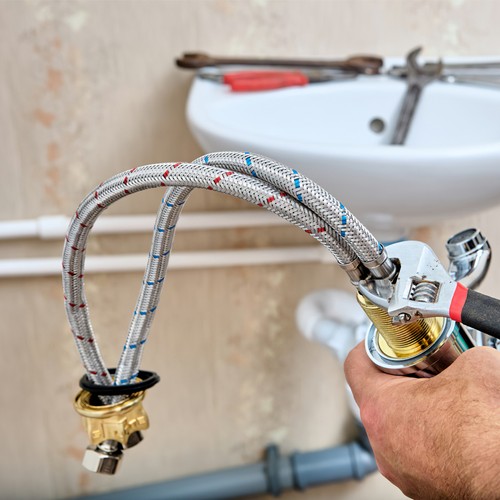 Tubo de entrada de agua de acero inoxidable para fregadero tubo de suministro accesorio de manguera de cocina 2 piezas - Imagen 10 de 10