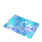 Retro Mermaid Scale Bath Rug Door Mat Non Slip Absorbent Bathroom Rug Carpet ...