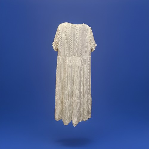 Neu mit Etikett Torrid 2 2X 18 20 Maxi-Sonnenkleid komplett Spitze cremefarben Kleid - Bild 6 von 8