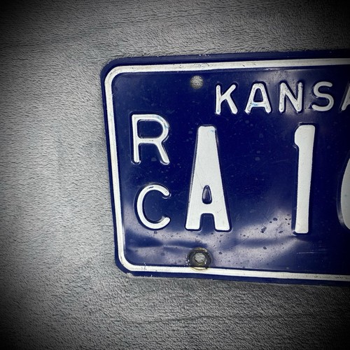 Kansas - Blue & White - License Plates - Pair – 1976 - Man Cave - USA - Vintage - Picture 3 of 24