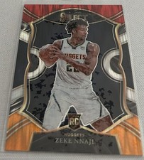 2020-21 Select Basketball Zeke NNaji Denver Nuggets Red White Orange Shimmer RC