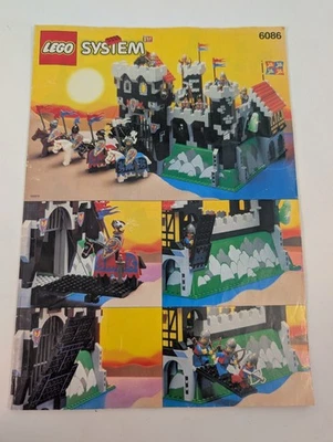 Vintage Lego Castle Black Knight's Castle (6086) Instruction Booklet Manual Only - Image 1 of 4