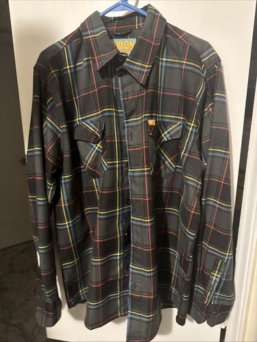 Dixxon Flannel Company “Get On! Moto Fest” XL Plaid Flannel Shirt