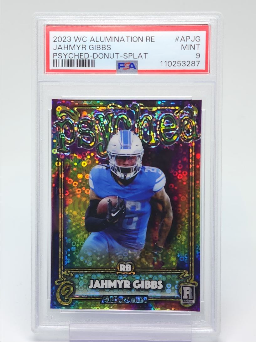 Jahmyr Gibbs Wild Card Alumination Rookie Edition Psyched #APJG Donut Circles-Splat