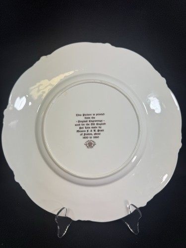 Placa de gabinete Coalport Bone China ~ 10 1/2" ~ borde en relieve ~ hecho en Inglaterra - Imagen 10 de 13