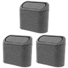 3pcs Glitter Car Trash Rubbish Dustbin Can Garbage Dust Box Bling Storage Case